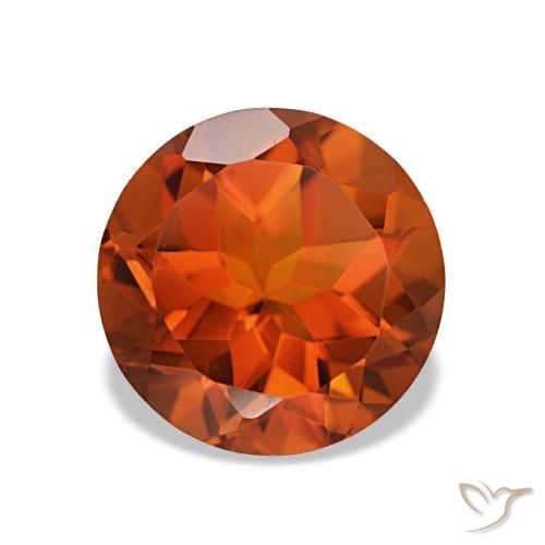 1.88ct laranja profundo citrino, redondo, VVS