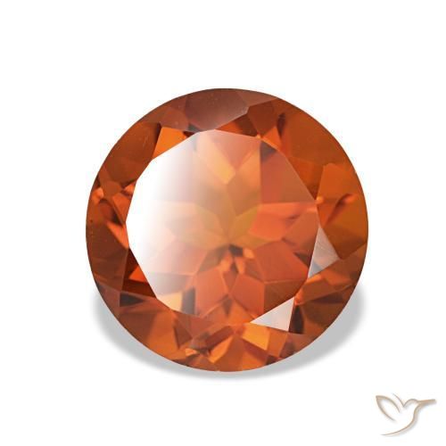Citrino laranja profundo natural 1,88ct, corte redondo, VVS