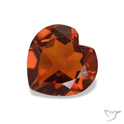 1.04ct Laranja escuro Citrino, Coração, VS