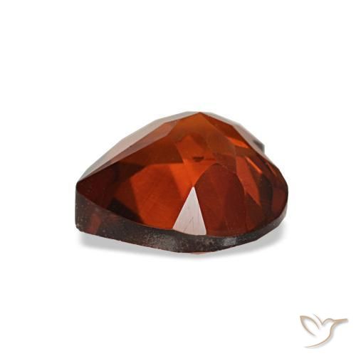 Citrino laranja natural 1,04ct, formato de coração, VS