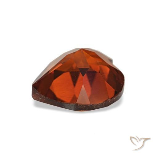 Citrino Laranja Profundo Natural 1.03ct, Formato de coração, VS