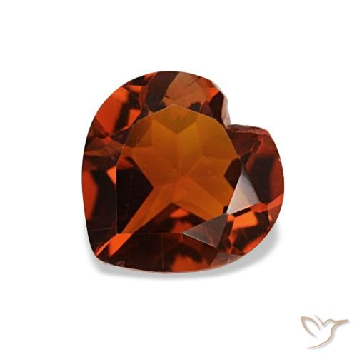 Citrino laranja avermelhado Natural 1.03ct, Formato de coração, VS
