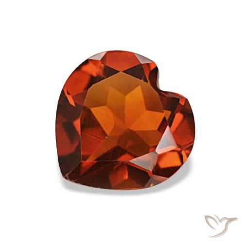 Citrino Laranja escuro Natural 1.08ct, Formato de coração, VS