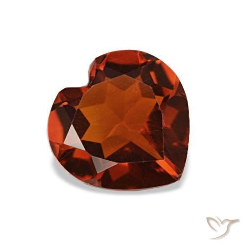 Citrino Laranja escuro Natural 1.08ct, Formato de coração, VS