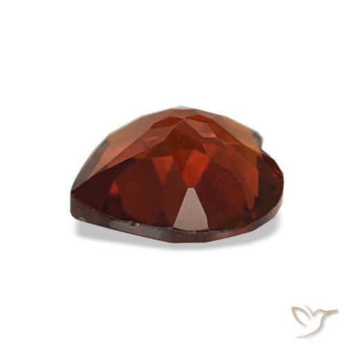 Citrino Laranja Profundo Natural 0.88ct, Formato de coração, VS