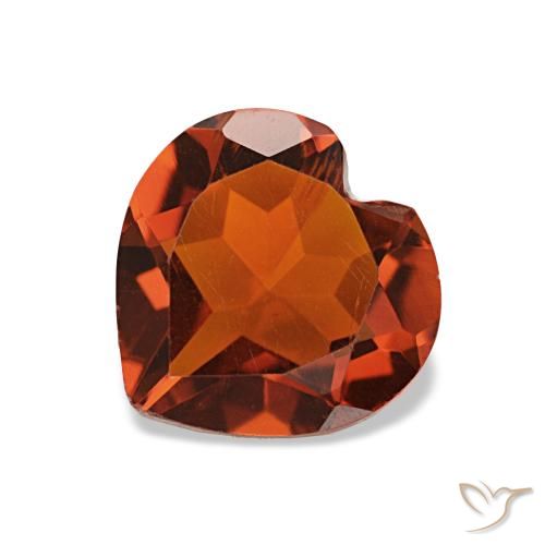 Citrino fogo laranja Natural 1.00ct, Formato de coração, VS