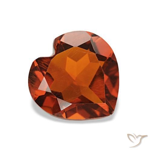 Citrino fogo laranja Natural 1.00ct, Formato de coração, VS
