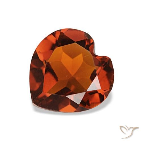 0.96ct Laranja escuro Citrino, Coração, VS-SI