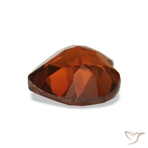 Citrino Laranja escuro Natural 0.96ct, Formato de coração, VS-SI