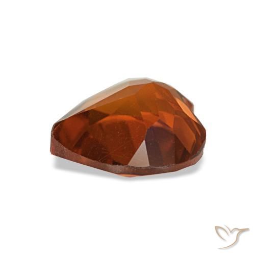 Citrino Laranja Médio Natural 0.91ct, Formato de coração, VS