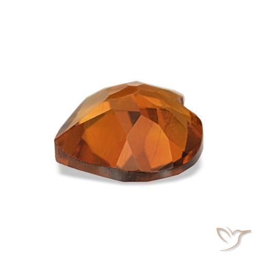Citrino laranja avermelhado Natural 0.94ct, Formato de coração, VVS