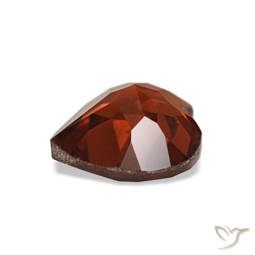 Citrino laranja natural 1,05ct, formato de coração, VVS