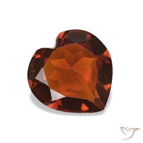 Citrino Laranja Médio Natural 0.87ct, Formato de coração, VVS