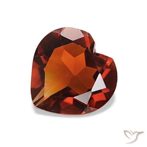 1.07ct Deep Orange - Brown Citrino, Coração, VVS