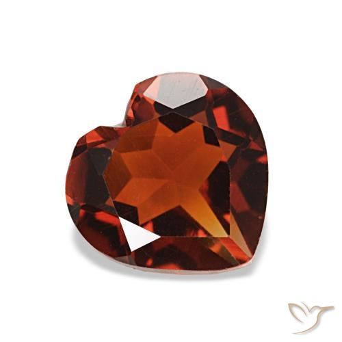 Citrino Deep Orange - Brown Natural 1.07ct, Formato de coração, VVS