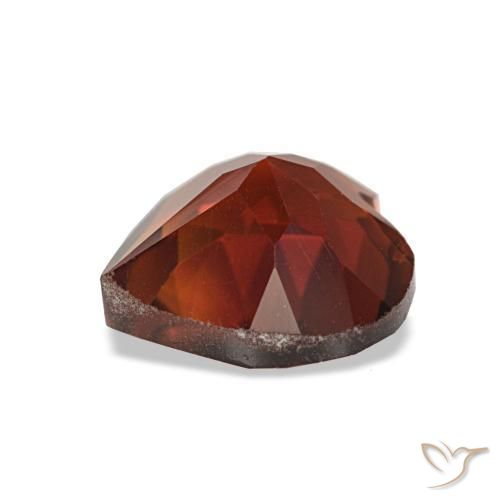 Citrino Deep Orange - Brown Natural 1.07ct, Formato de coração, VVS