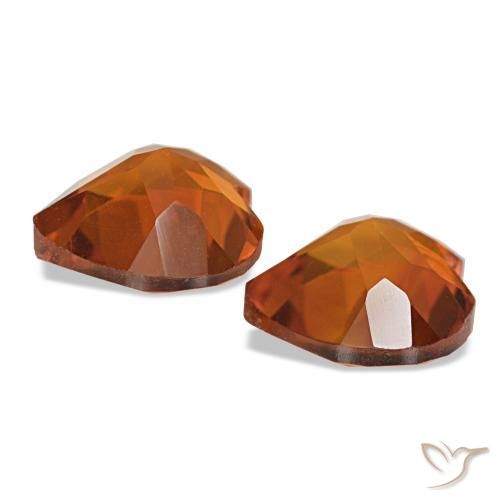 Pedras preciosas de Citrino Laranja Médio natural de 2.11 ct, Formato de coração, VVS