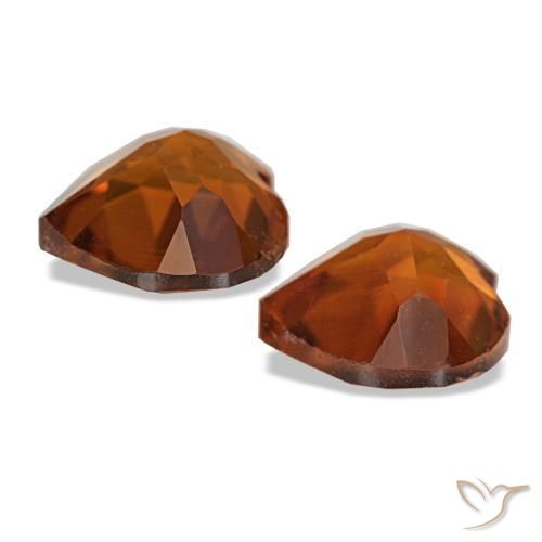 Pedras preciosas de citrino laranja médio natural de 2,14 ct, formato de coração, VS