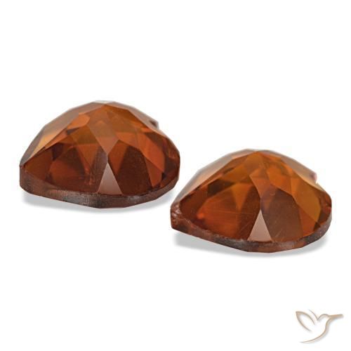 Pedras preciosas de Citrino Laranja Profundo natural de 2.10 ct, Formato de coração, VS