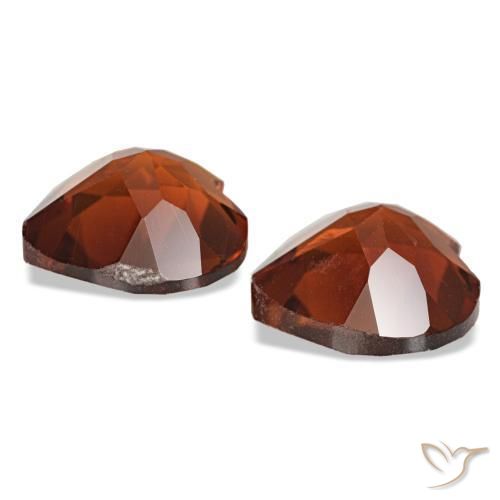 Pedras preciosas de Citrino Laranja Profundo natural de 2.04 ct, Formato de coração, VVS