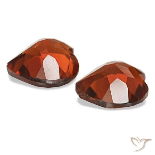 Pedras preciosas de citrino laranja escuro natural de 2,02 ct, formato de coração, VVS