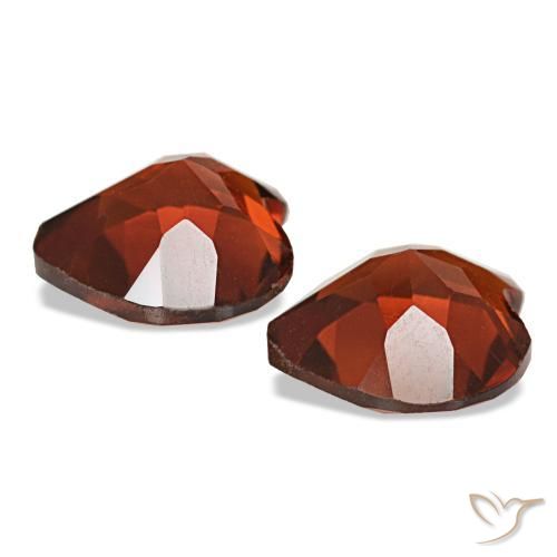 Pedras preciosas de Citrino vermelho médio natural de 1.94 ct, Formato de coração, VVS