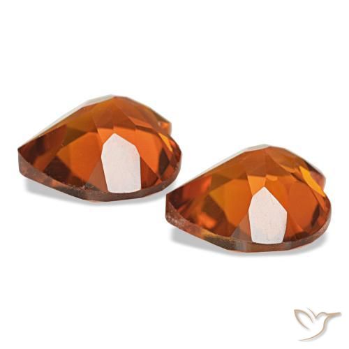 Pedras preciosas de Citrino laranja avermelhado natural de 2.00 ct, Formato de coração, VVS