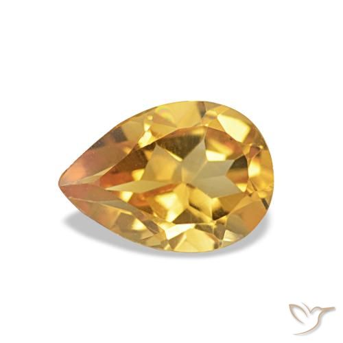 Citrino Laranja-Ouro Natural 0.60ct, Formato de pêra, VVS