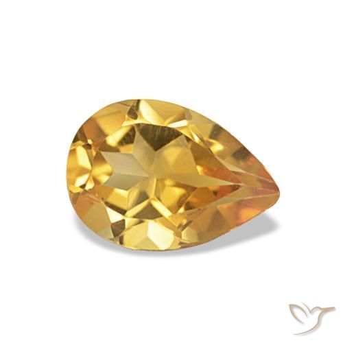 Citrino Laranja-Ouro Natural 0.60ct, Formato de pêra, VVS