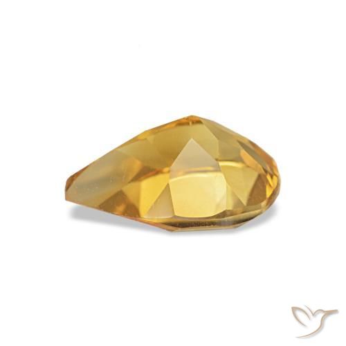 Citrino Laranja-Ouro Natural 0.60ct, Formato de pêra, VVS