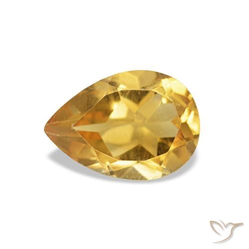 0.69ct Dourado Citrino, Formato de pêra, VVS