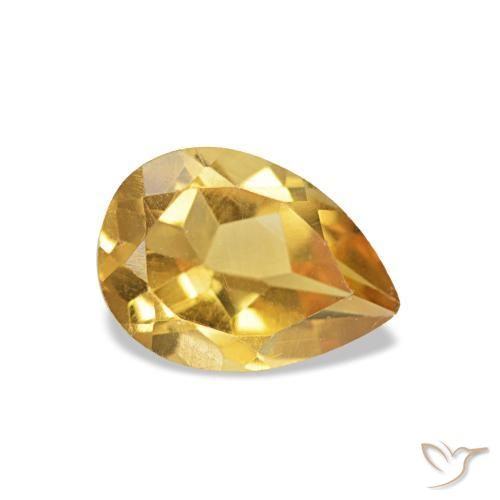 Citrino Dourado Natural 0.69ct, Formato de pêra, VVS