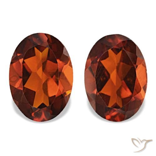 1.31ctw laranja escuro citrino, oval, VS