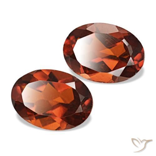 Pedras preciosas de citrino laranja escuro natural de 1,31 ct, corte oval, VS