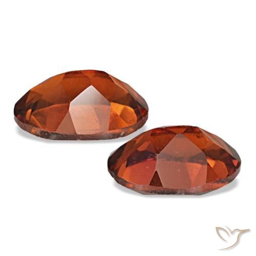Pedras preciosas de citrino laranja escuro natural de 1,31 ct, corte oval, VS