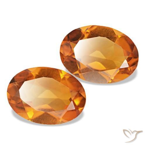 Pedras preciosas de Citrino Laranja Médio natural de 1.31 ct, Corte Oval, VS