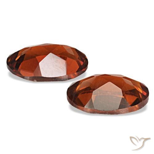 Pedras preciosas de citrino laranja avermelhado profundo natural de 1,27 ct, corte oval, VS