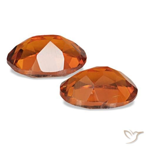 Pedras preciosas de citrino laranja natural de 1,45 ct, corte oval, VS