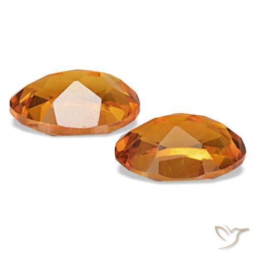 Pedras preciosas de Citrino laranja marrom natural de 1,45 ct, Corte Oval, VS