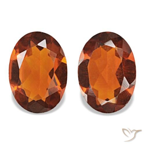 1.20ctw laranja médio citrino, oval, VS