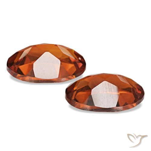Pedras preciosas de citrino laranja médio natural de 1,20 ct, corte oval, VS
