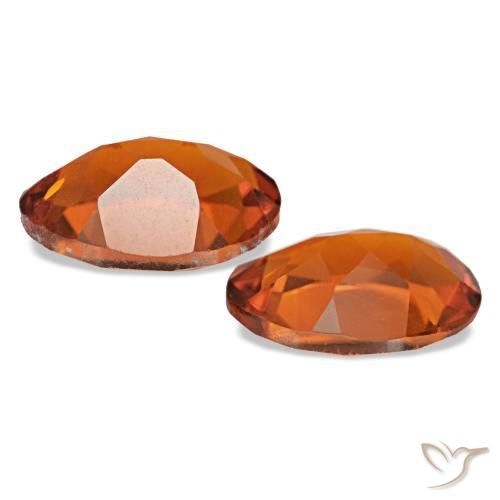 Pedras preciosas de citrino fogo laranja natural de 1,31 ct, corte oval, VS