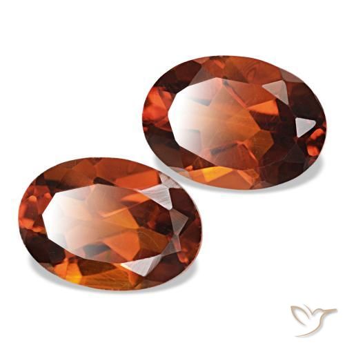 Pedras preciosas de Citrino Laranja Avermelhado Profundo natural de 1.42 ct, Corte Oval, VVS-VS