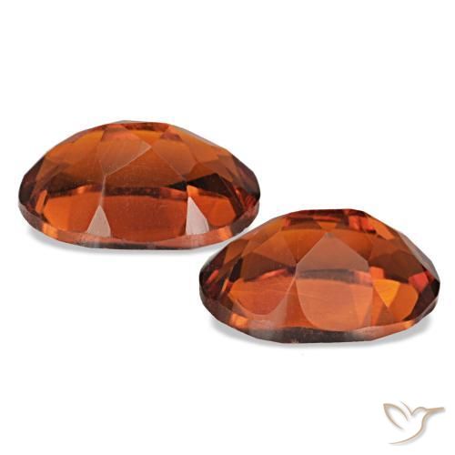 Pedras preciosas de Citrino Laranja Avermelhado Profundo natural de 1.42 ct, Corte Oval, VVS-VS