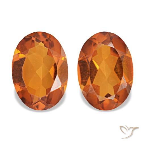 1.34ctw laranja citrino, oval, VS