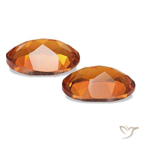 Pedras preciosas de citrino laranja natural de 1,34 ct, corte oval, VS