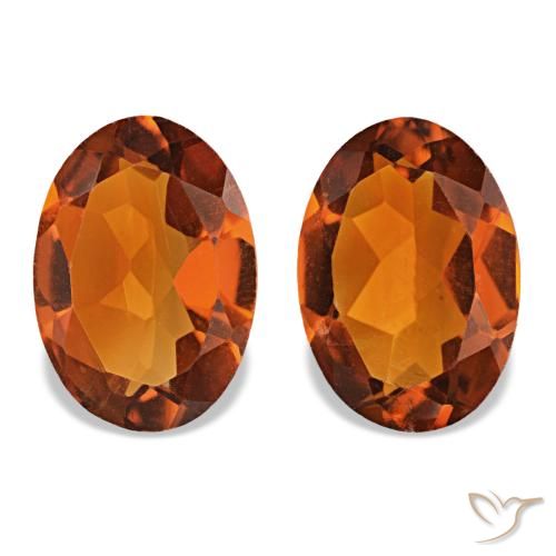 Pedras preciosas de Citrino Laranja Profundo natural de 1.15 ct, Corte Oval, VS