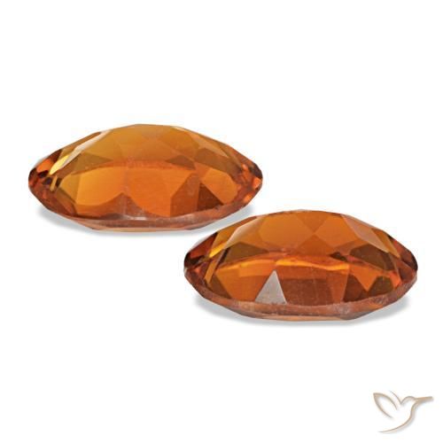 Pedras preciosas de Citrino Laranja Profundo natural de 1.15 ct, Corte Oval, VS