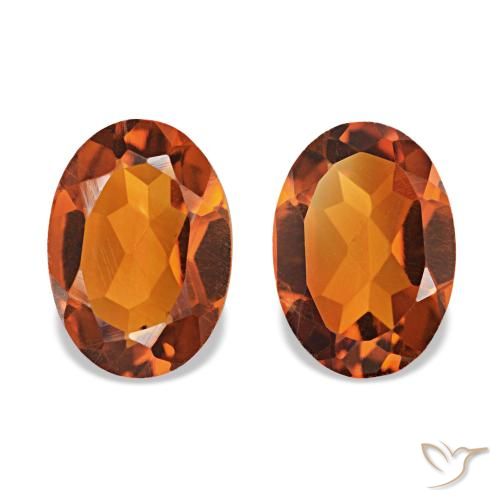 1.31ctw laranja citrino, oval, VS