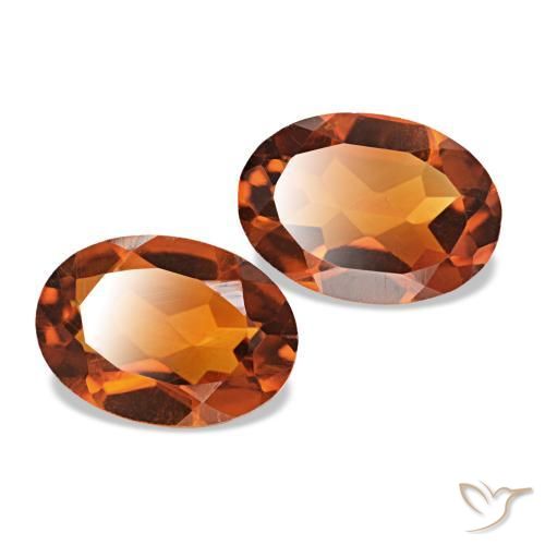 Pedras preciosas de citrino laranja natural de 1,31 ct, corte oval, VS